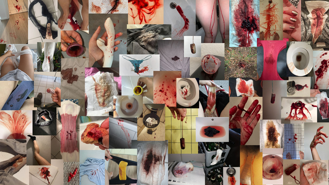 Collage_How-we-bleed_Franziska-Lange Collage mit vielen Bildern