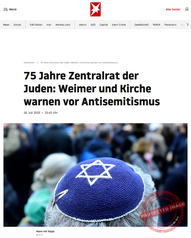 Blick auf eine Kippa